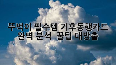 뚜벅이 필수템! 기후동행카드 완벽 분석 & 꿀팁 대방출 🚌🚇
